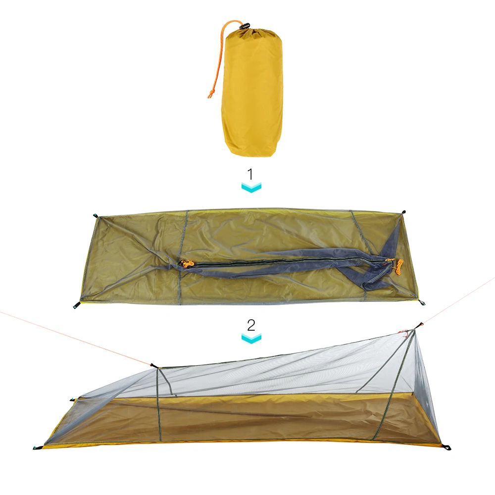 Lixada Summer 1 Single Person Tent Outdoor Camping Tent Ultralight Mesh Mosquito Insect Bugs Shelter Bug Repellent Net