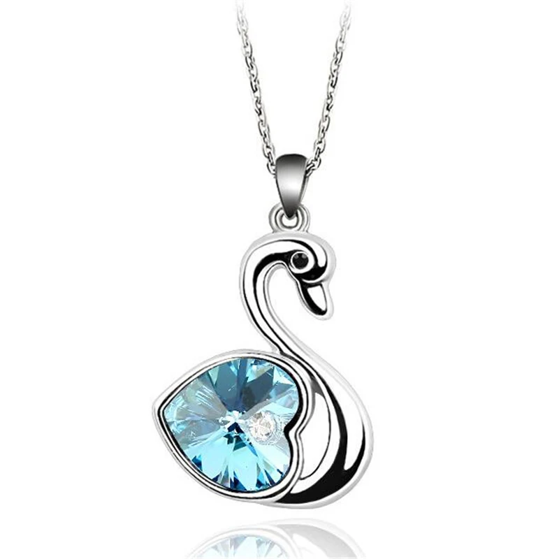 Buy Gifts For Girls Swan Crystal Pendant Cute Necklace Small Necklace Cheap