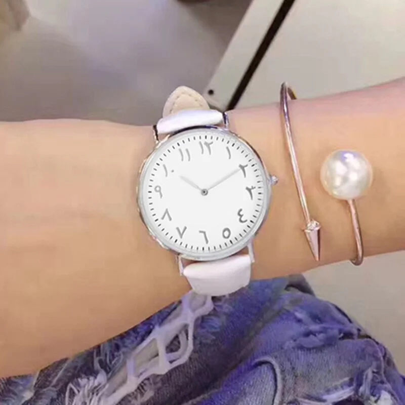 

New Arrive Fashion Arabic Numbers Women Watch Women Quartz Wristwatch Lady Leather Watch Montre Femme Horloges Clock Female Saat