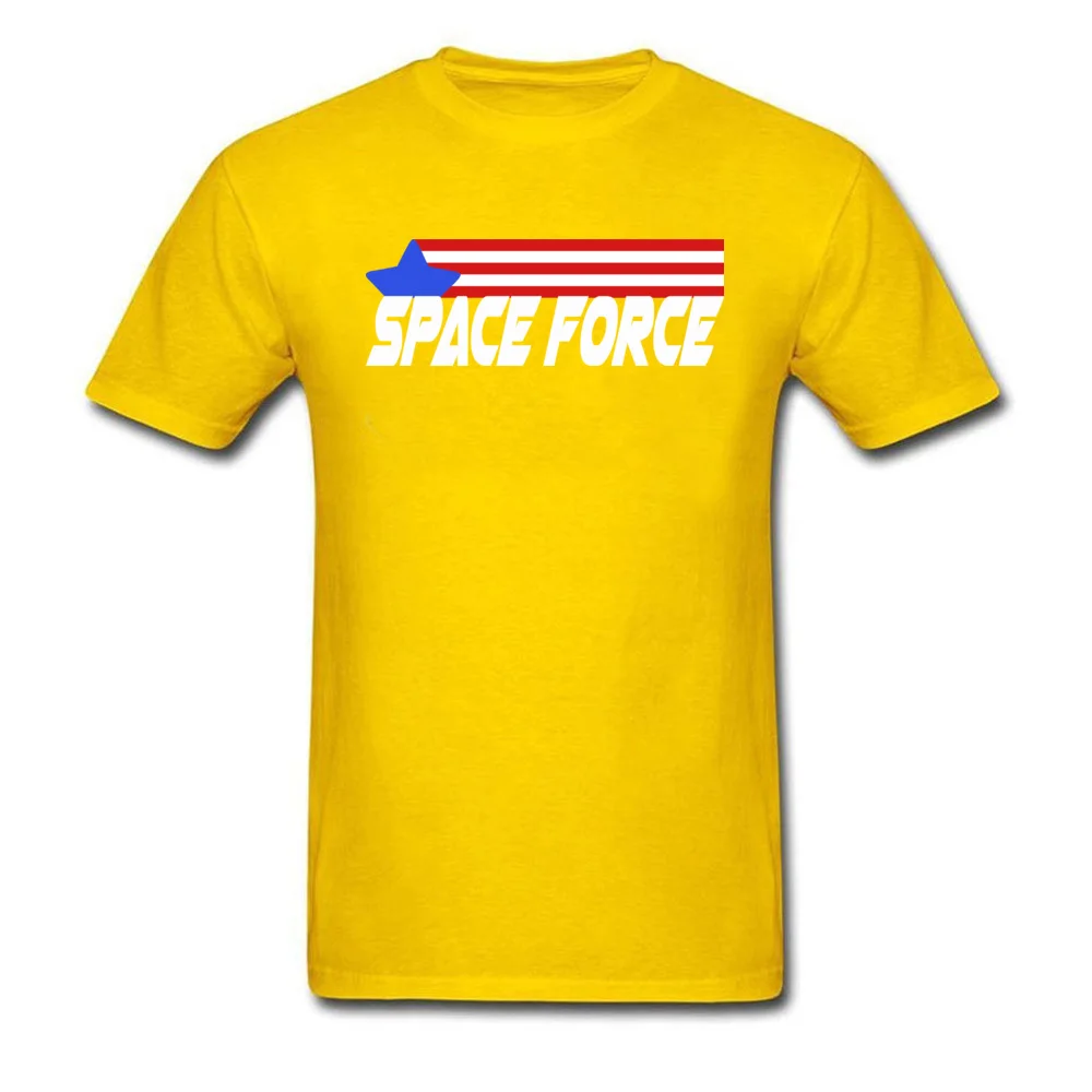 Space Force Crewneck T Shirt Fall T Shirt Short Sleeve 2018 Discount Pure Cotton Printed Tee-Shirts 3D Printed Men Space Force yellow