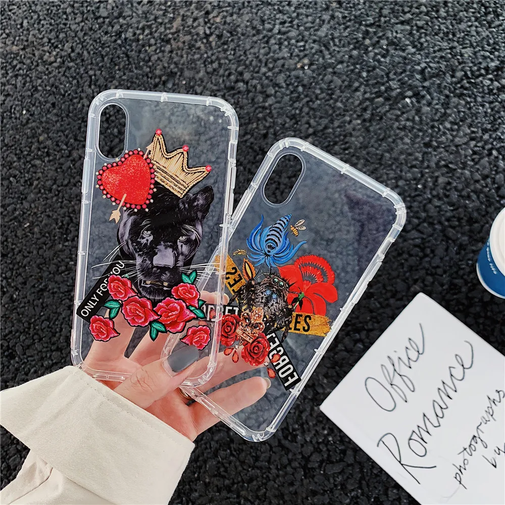 

Animal Image Case for IPhone X XS MAX XR Phone Cover Clear Lifelike Coque for IPhone 7 8 Plus Leopard 6 6S Plus Cool TPU Shell