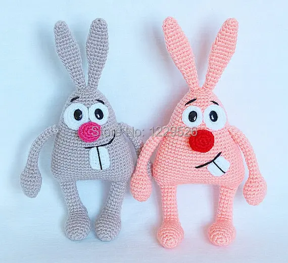 Вязание крючком игрушки и куклы в ручной работы кролик Каприз погремушка игрушка