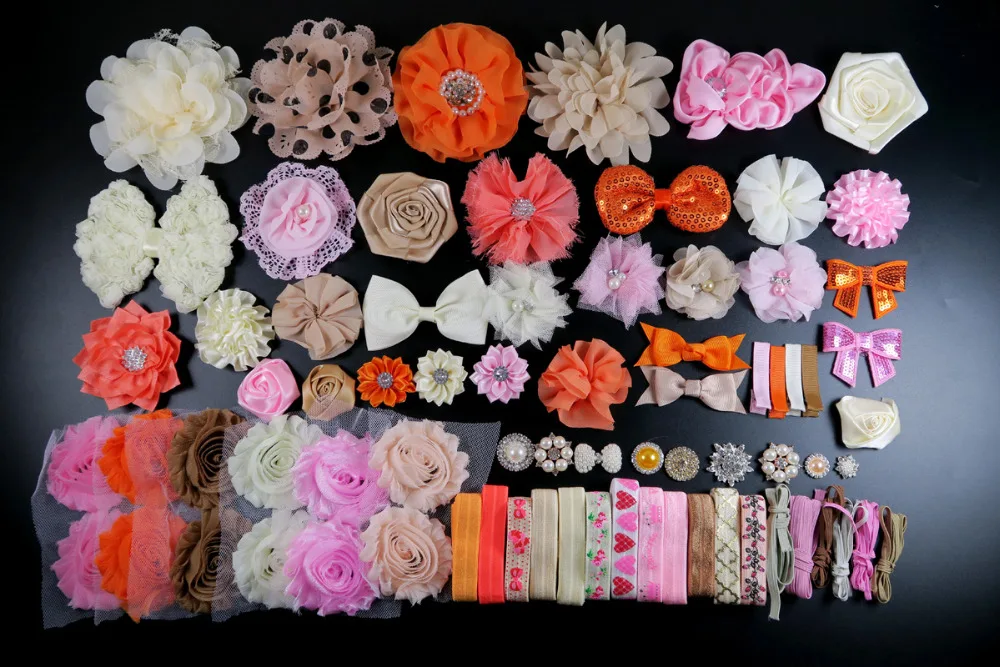 Accessori FAI DA TE kit set, RAGAZZA Ferroviaria Doccia Kit, Fascia Realizzazione, shabby fiore della Rosa dell'arco dei capelli Assetto, compleanno regalo di giorno di natale Q