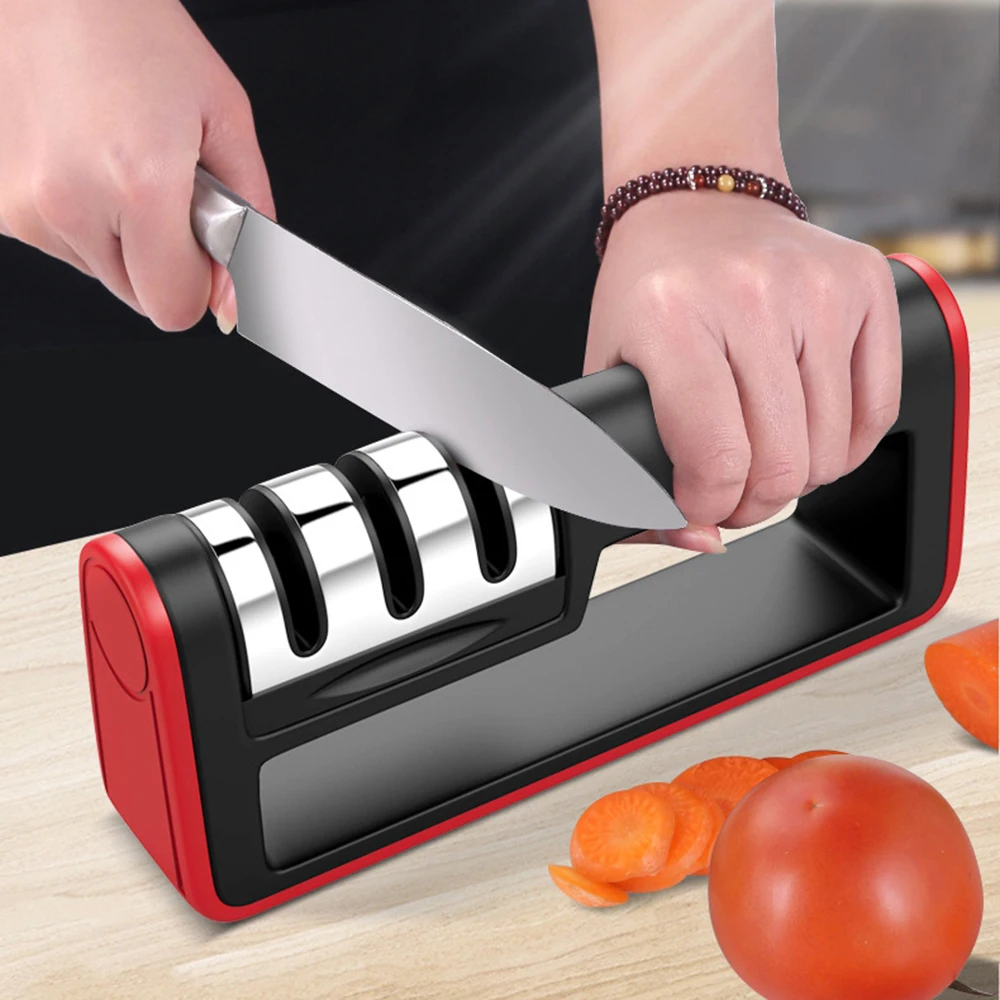 Professional Knife Sharpener Stainless Steel 3Stage Ceramic Knife Sharpening Stone Tungsten Steel Diamond Sharpener Kitchen Tool 