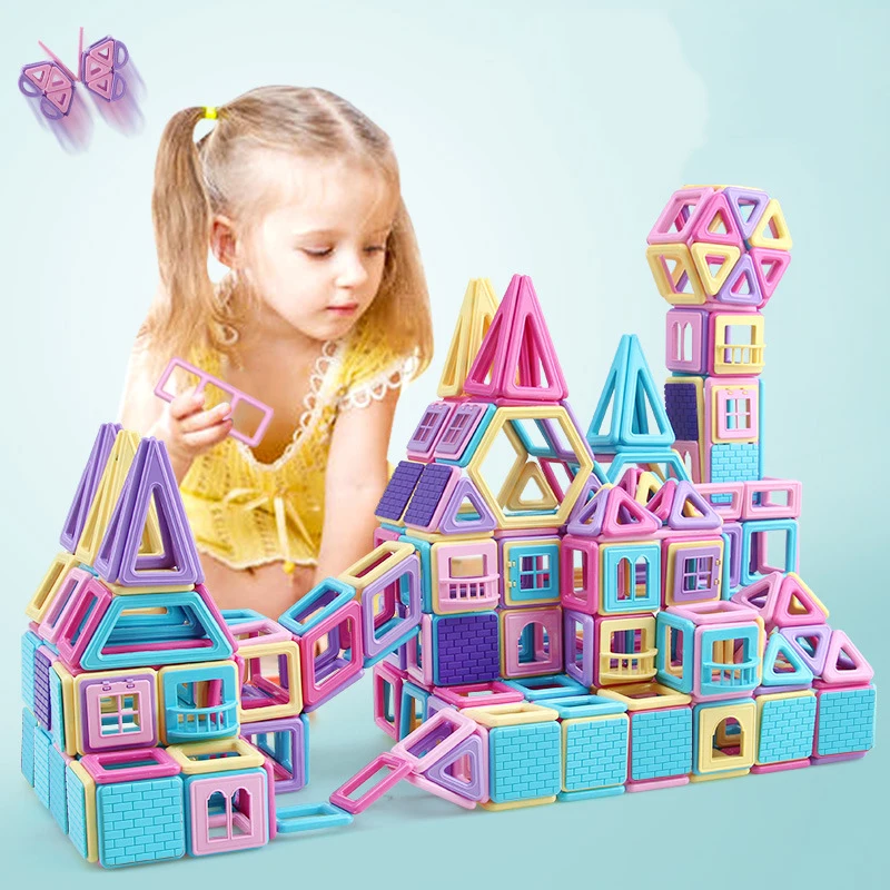 

62-156pcs Mini Magnetic Designer Construction Set Model & Building Toy Magnetic Blocks DIY Educational Toys For Children Gifts