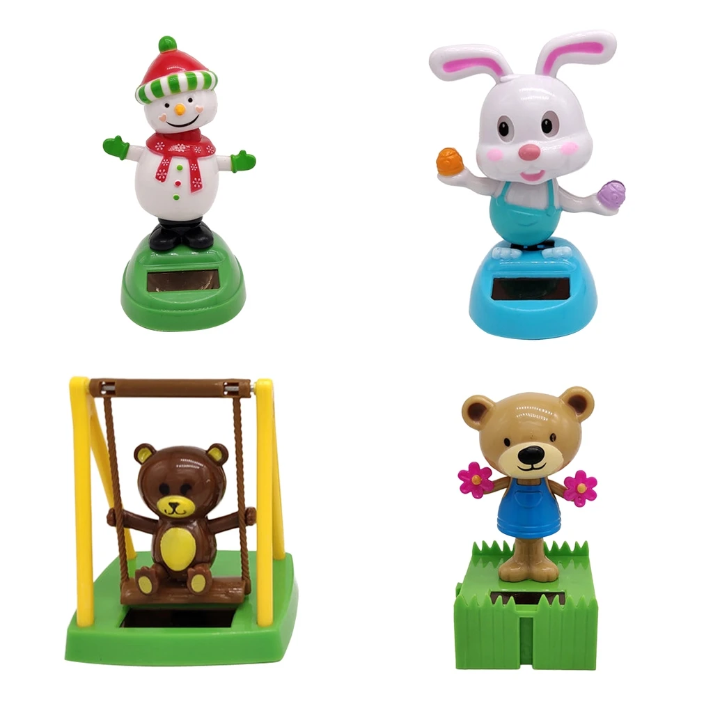 Bobblehead Solar Dancing Swing Bear, Bobble Dancer, Car Bobblehead Dashboard Accessories