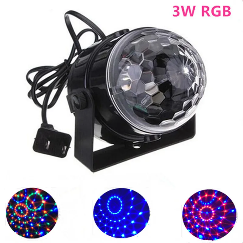 4 шт. мини RGB LED кристалл магический шар сценический эффект Освещение лампы Party Дискотека DJ участник магический шар лампа AC110V-220V
