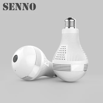 

1080P Infrared WiFi Wireless IP Camera Lamp Light With Panoramic Fisheye Lens For Remote Home Security System Moniton Detection