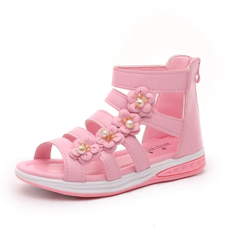 

girls sandals Flower Sandals Children Beach Shoes Summer Style kids sandals Roman Sandals Girls Princess sandalia infantil kids