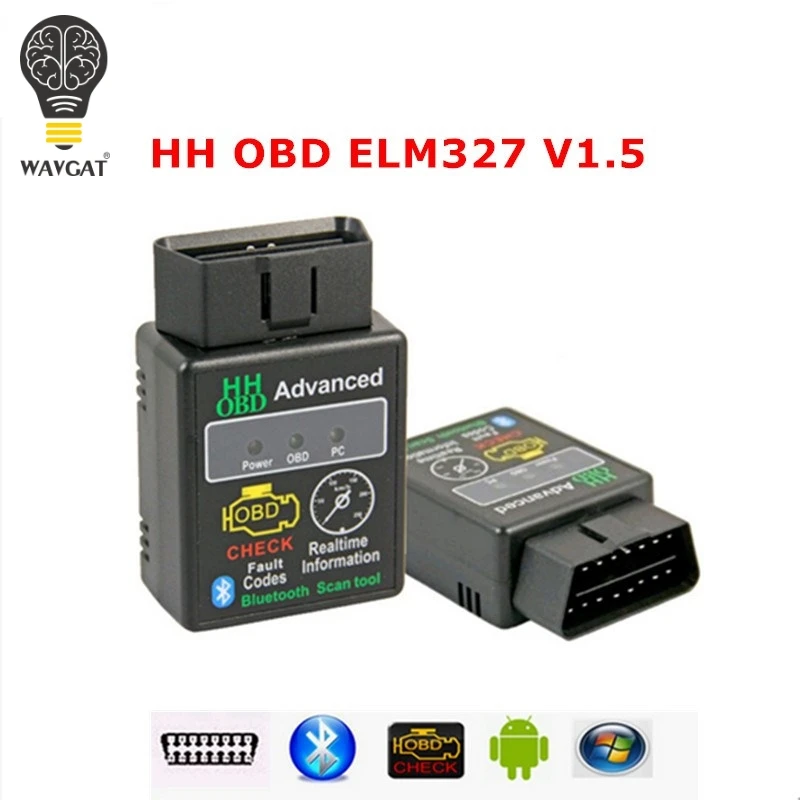 Чип WAVGAT 25K80 версия 1 5 ELM327 HH OBD Расширенный OBDII OBD2 bluetooth адаптер мини ELM 327