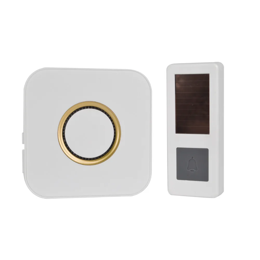 08CTVMAN Wireless Doorbell Solar Powered Push Wireless Doorbell 