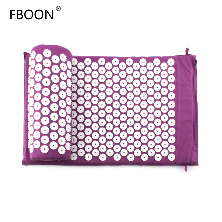 FBOON Fitness Massage Yoga Mats Lotus Acupuncture Mat With Pillow Set