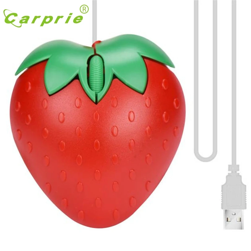 

CARPRIE Strawberry Optical USB LED Wired Game Mouse Mice For PC Laptop Computer Jan18 MotherLander