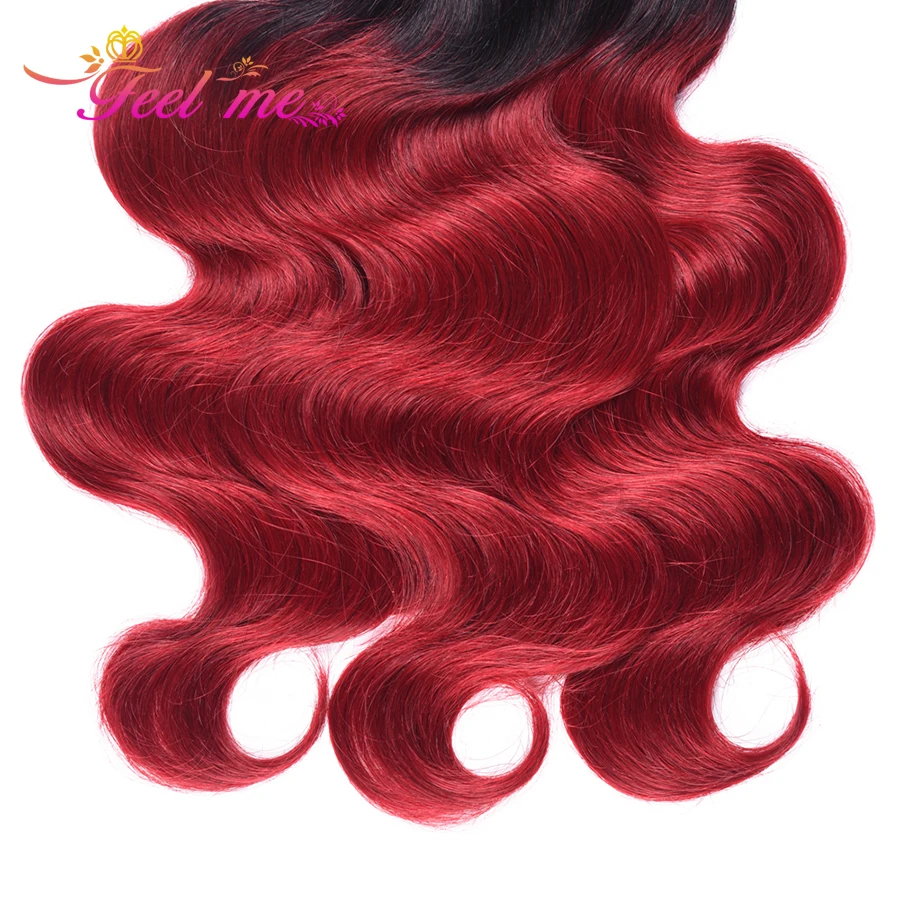 Feel Me Hair Peruvian Body Wave Bundles Hair Weave Ombre Human Hair Extensions One Bundle 1b/burgundy red Hair Non-remy Feel Me Hair Peruvian Body Wave Bundles Hair Weave Ombre Human Hair Extensions One Bundle 1b/burgundy red Hair Non-remy