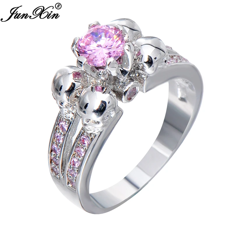 aliexpresscom buy junxin cute pink skull ring vintage wedding rings for women fashion white gold filled jewelry bague femme anies rw1220 from reliable - Cute Wedding Rings aliexpresscom buy junxin cute pink skull ring vintage wedding rings for women fashion white gold filled jewelry bague femme anies rw1220 from reliable - Cute Wedding Rings