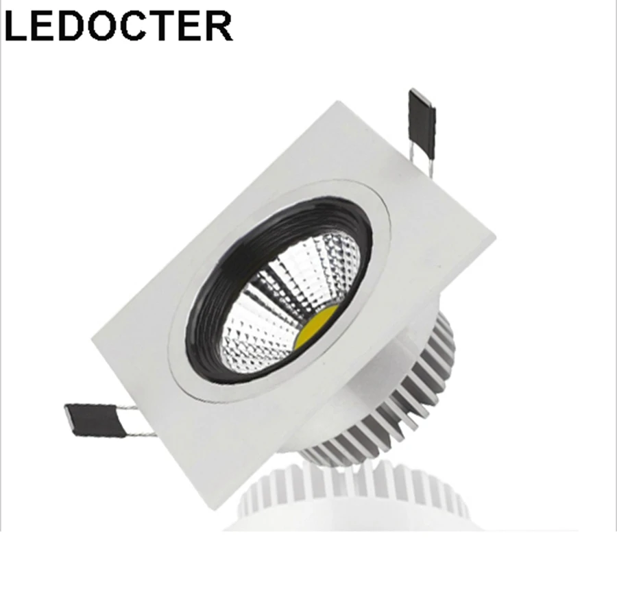 COB CREE 9W 12W 15W 20W Dimmable Square LED Downlights 110 240V Fixture