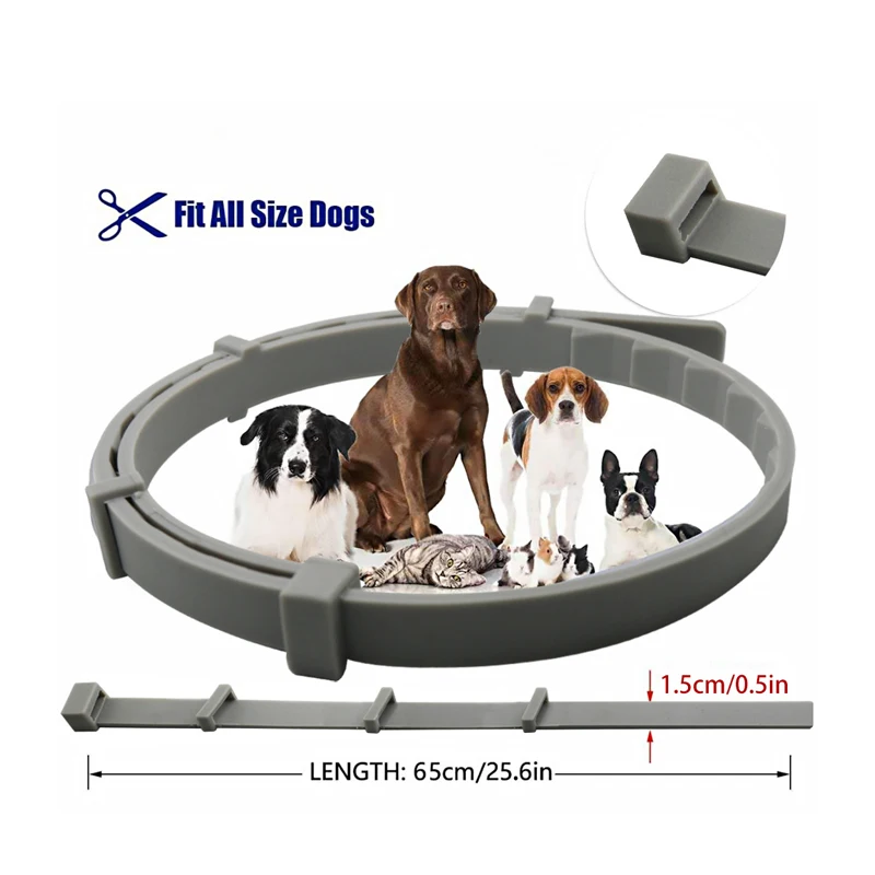 

Pet Dog Collar Anti Flea Ticks Mosquitoes Pet Natural Essential Collar for Pest Control Dog Cat Flea Tick Treatment Prevention