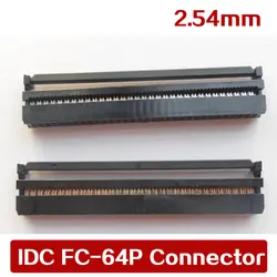 100 шт. FC-64P IDC гнездо 2x32Pin двурядных шаг 2,54 мм IDC разъем адаптера 64-контактный кабель Разъем