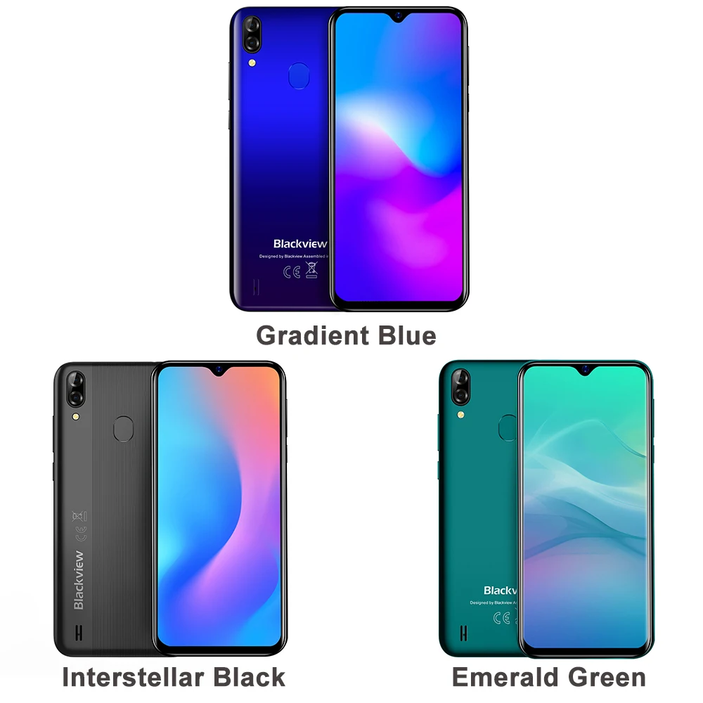 Сотовый телефон Blackview A60 Pro MTK6761 четыре ядра Android 9.0 4080 мАч 3 ГБ+16 ГБ экран Waterdrop