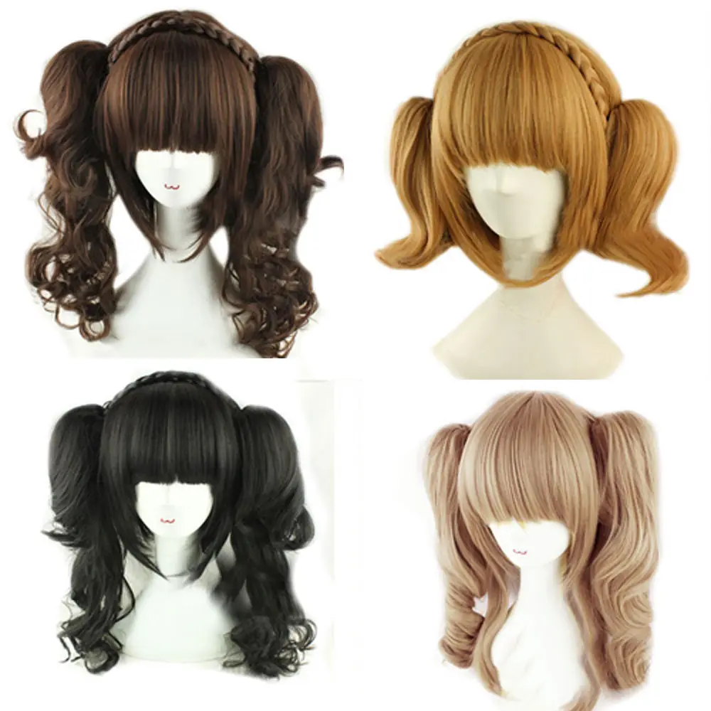 50cm Womens Girls Anime Cosplay Party Short Wavy Hair Full Wig