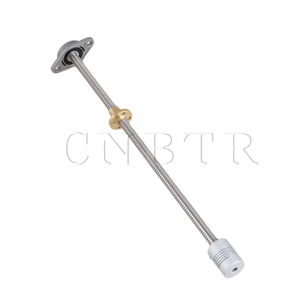 

CNBTR Vertical 2mm Lead 25cm Lead Screw Rod Bearing Block CNC Stepper Set
