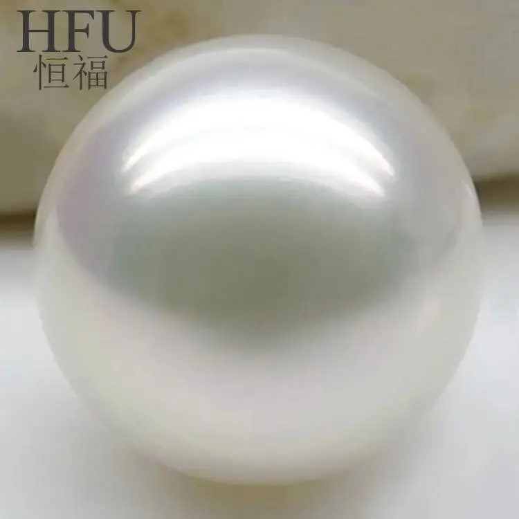 

free shipping HUGE 18MM NATURAL SOUTH SEA GENUINE PERFECT ROUND WHITE LOOSE PEARL UNDRILLED