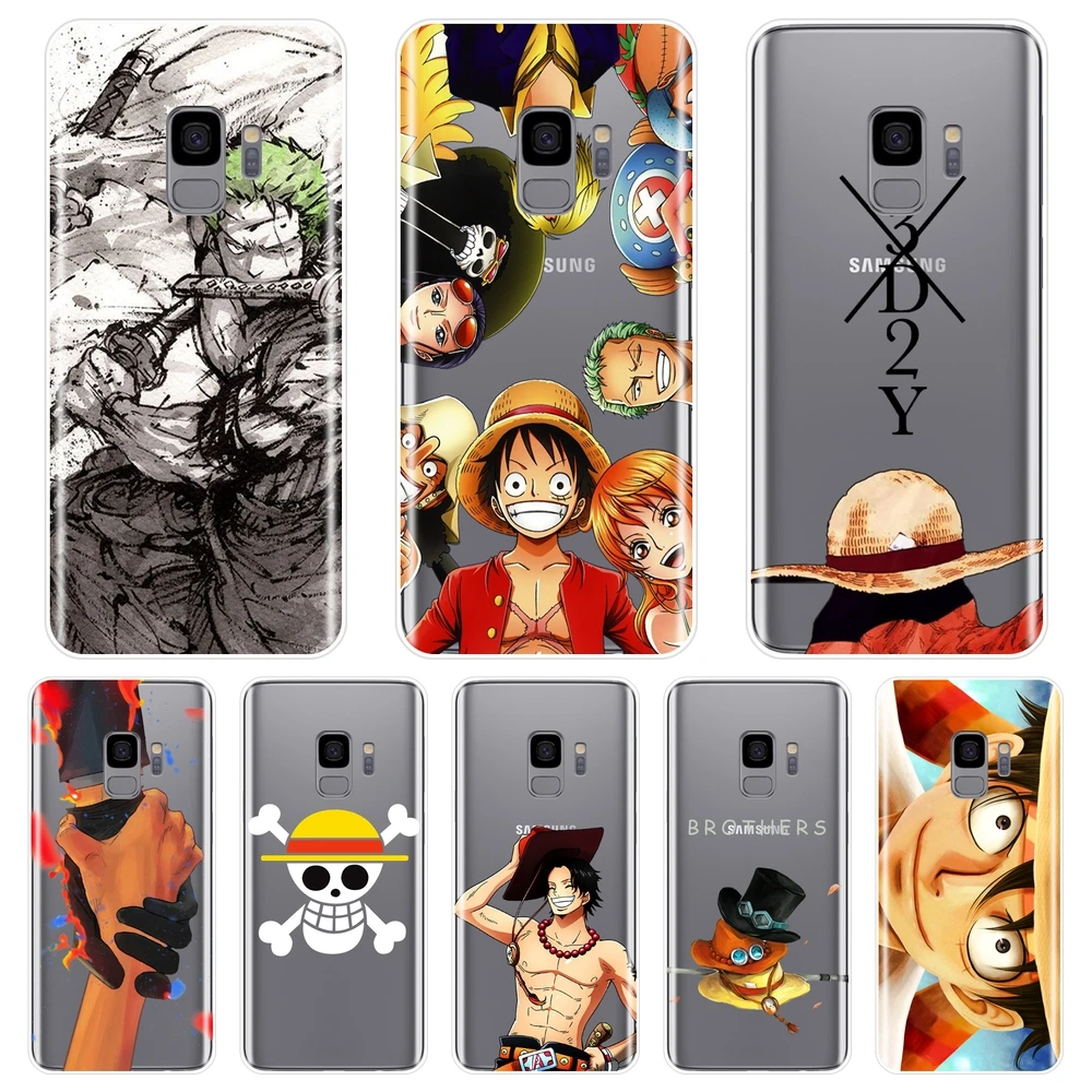 

One Piece Luffy Phone Case Silicone For Samsung Galaxy S5 S6 S7 Edge S8 S9 Plus Soft Back Cover For Samsung Galaxy Note 4 5 8 9