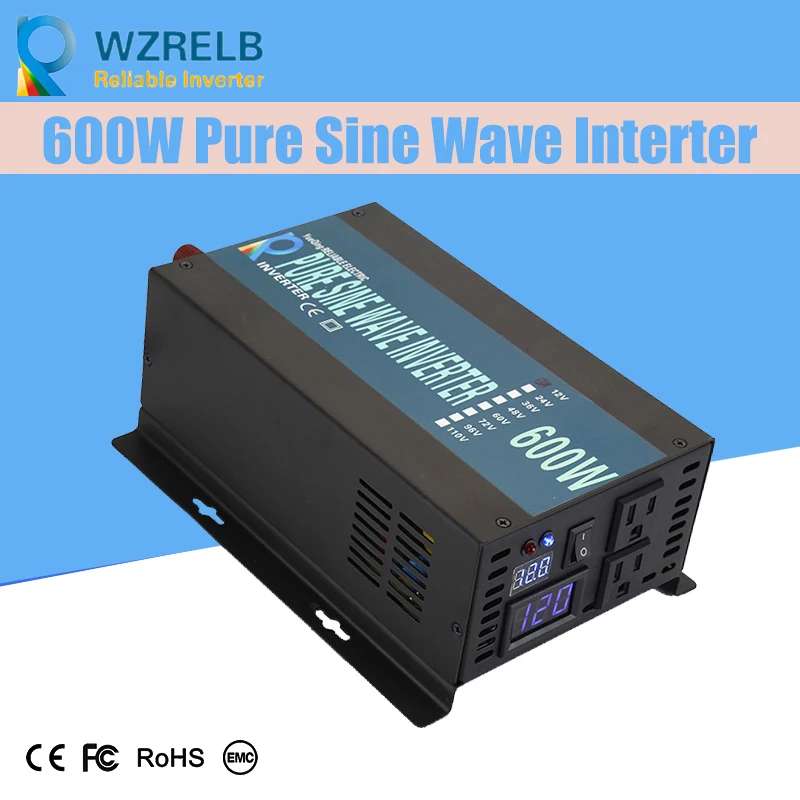 

Reliable Peak 600W Pure Sine Wave OFF Grid Inverter DC12V/24V to AC220V Power Inverter Converter Houseuse Solar System