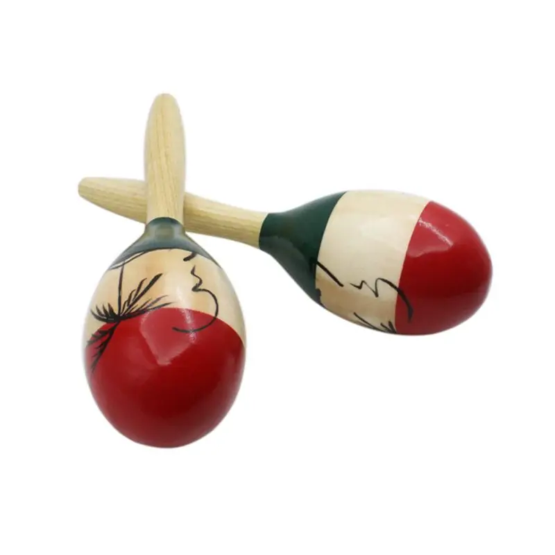 

1 Pair Wooden Large Shakers Rattles Sand Hammer Percussion Instrument Musical Toy for Adult Kids Party Games