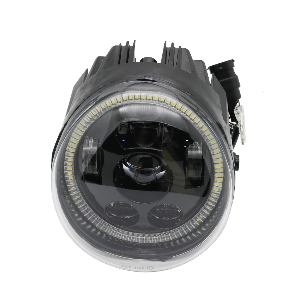 Black V-Rod Rod LED Motorcycle Headlight With Halo Ring High  Low Beam For Harley V Rod VRSCF VRSC VRSCR 2002-2017 (15)