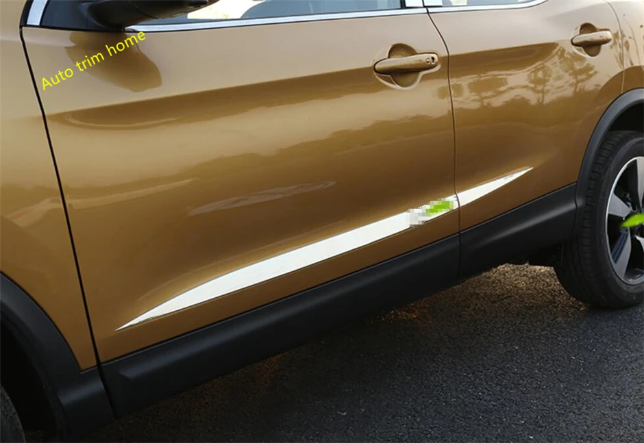 Exterior For Nissan Qashqai J11 2014 2015 2016 2017 Stainless Steel Side Door Body Molding Protector