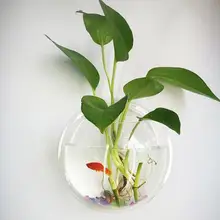 15 см Настенный Прозрачный Акриловый подвесной аквариум мини ПММА чаша ваза для цветов