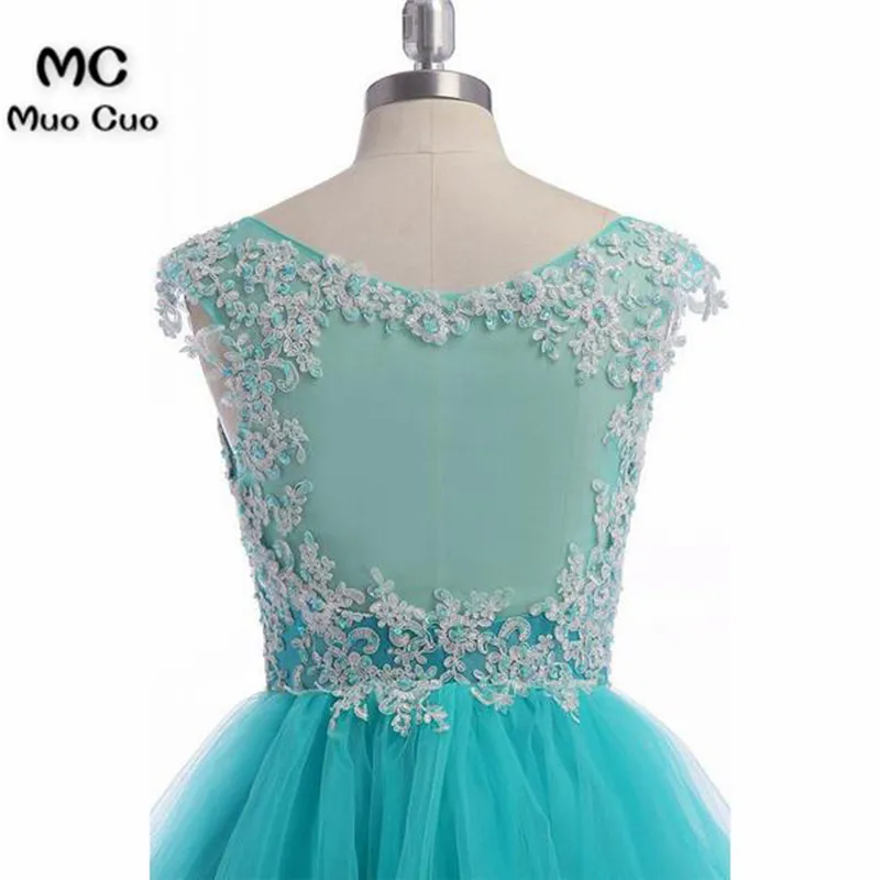 Strapless Knee Length Baby Blue Tulle Homecoming Dress5