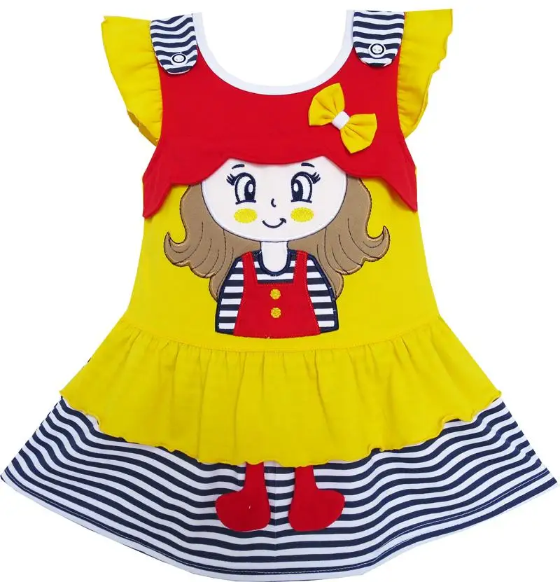Sunny Fashion платья для девочек Принцесса Милый дизайн Sundress Детская одежда Хлопок 2020
