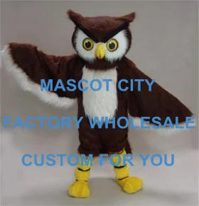 

Clever Brown Owl Mascot Costume Adult Size Cartoon Character Carnival Party Cosply Mascotte Mascota Fit Suit Kit Free SW1050
