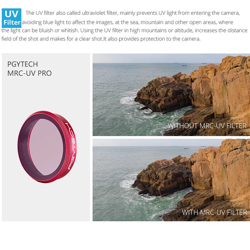 PGYTECH DJI Osmo Action Camera Lens Filters Kits