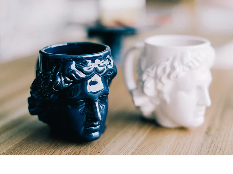 Европейская ручная работа древний греческий идол Аполлон керамическая кружка украшение дома коллекционное ремесло персонализированные кружки для кофе подарки для босса