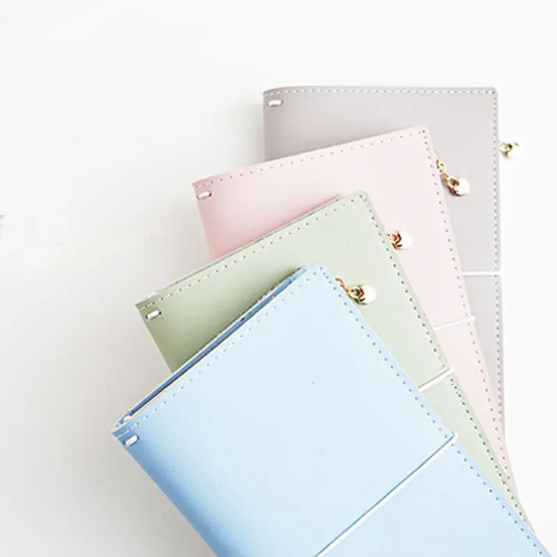 Najtaniej Yiwi kreatywny cukierek PU skórzany podróżny notes podróżny Vintage ręcznie robiony prezent podróżny z girdą i zamkiem błyskawicznym