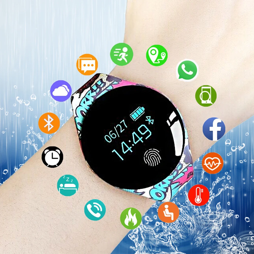 

New Fashion Color Touch Screen Smartwatch Men Women Motion detection Smart Watch Sport Fitness Wearable Devices For IOS Android