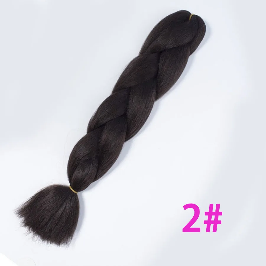 VERVES синтетические плетеные волосы, 1 шт., 24 дюйма, джамбо коса, 100 г/шт., чистые и Омбре волосы для наращивания из высокотемпературного волокна - Цвет: #10