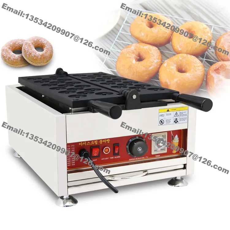 17 отверстий сверхмощный антипригарный 110 v 220 v Электрический пончик Baker машина для изготовления пончиков