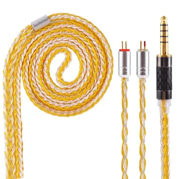 

HiFiHear 16 Core Silver Plated Cable 3.5/4.4mm Balanced Cable With With MMCX/2pin For AS10 ZS10 PRO ZST C10 C16 BL-03 ZSX V90