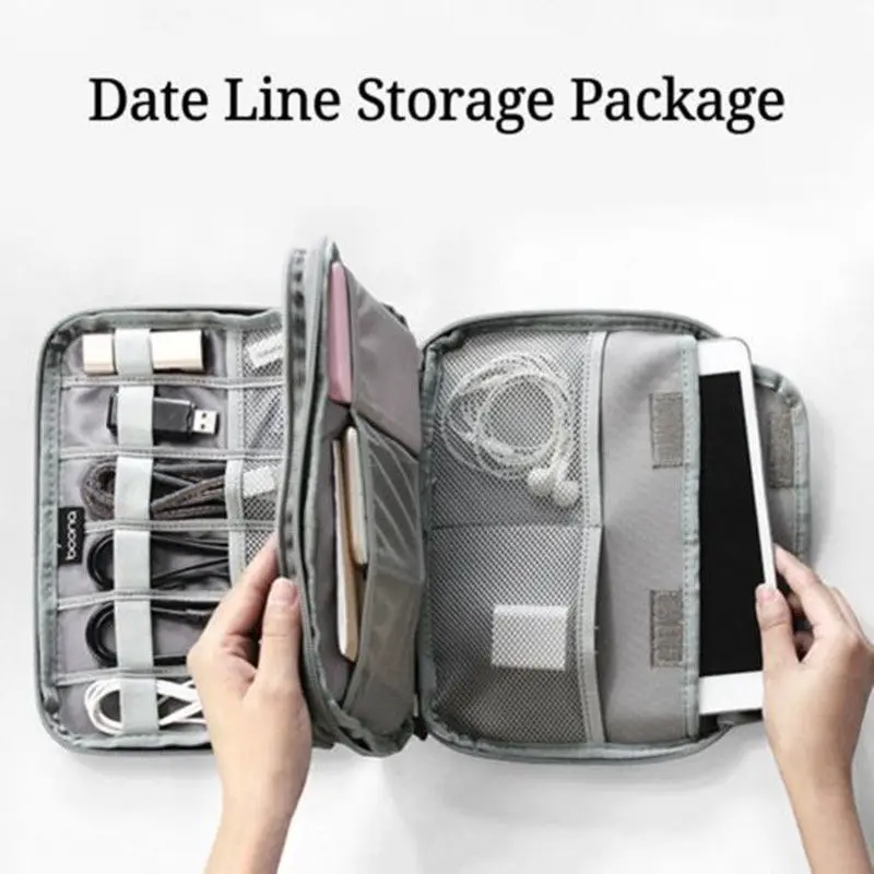 Portable Travel Electronic Accessories Cable Organizer Bag Case SD ...