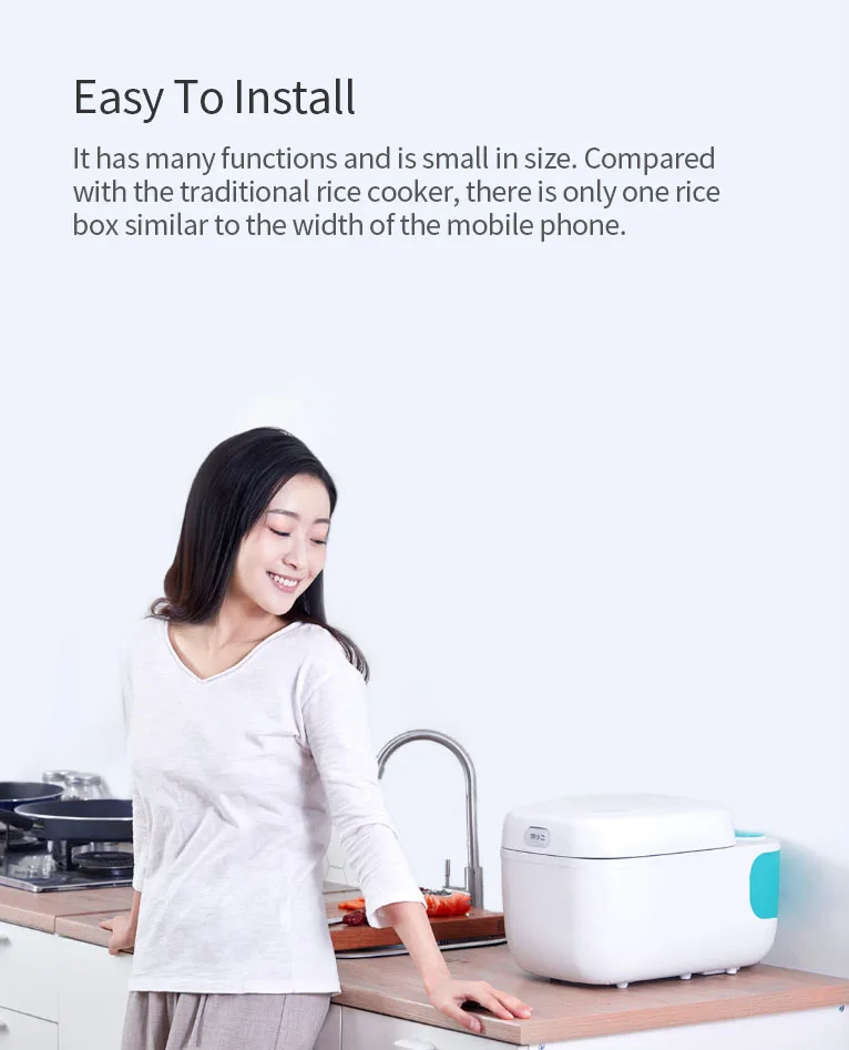 YOUPIN FanXiaoEr 2.8L/1200 Вт электрическая плита риса Плита с ящик для хранения риса умный связь электрическая автоматическая машина для промывания риса