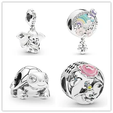 Новая сказочная подвеска в виде слона оригинальные Подвески Pandora Серебро 925 браслеты ожерелья DIY женские ювелирные изделия