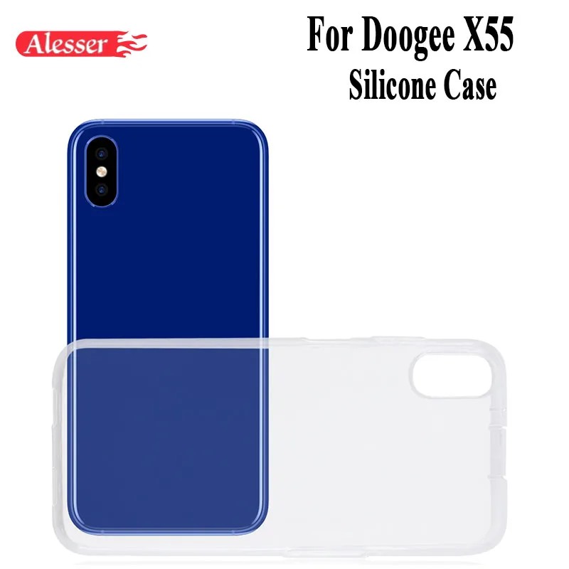 Силиконовый чехол Alesser Для Doogee X55 мягкая прозрачная защитная задняя крышка