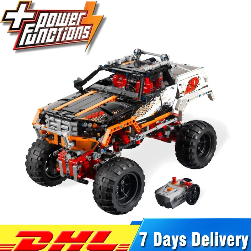

Lepin 20014 1386PCS Technic The Remote-Control Four-Wheel Drive Off-road Vehicles Model Building Moc LegoINGlys 9398 Blocks Toys