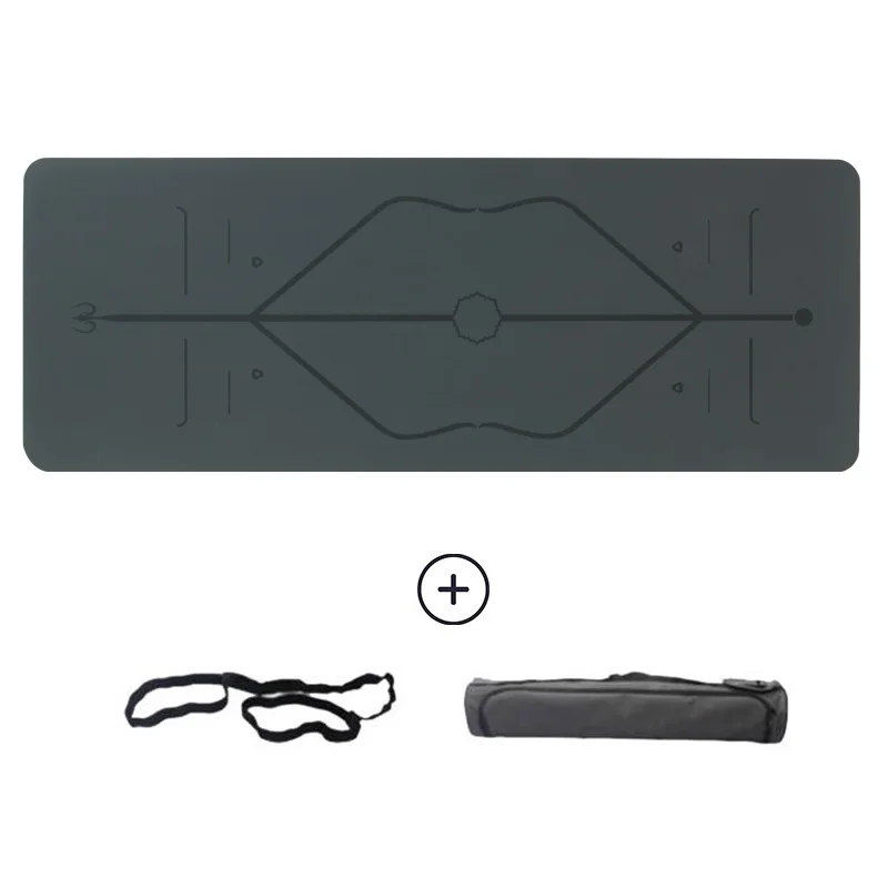 

Natural rubber yoga mat PU non-slip 5mm exercise mat 183cm * 68cm body line yoga mat comfortable portable fitness mat