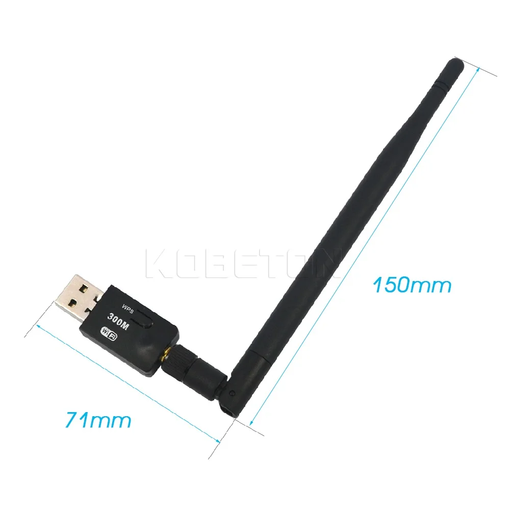 Kebidu 300 Мбит/с USB Wi Fi адаптер 2 0 Беспроводная 4 ГГц сетевая Lan Карта Антенна для Windows