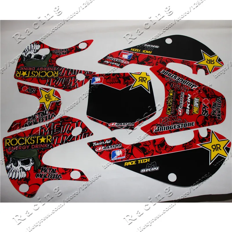 3M Decals Stickers Graphics For 02 08 KLX110 KX65 DRZ110 pit dirt Bike Motocross 1in Decals